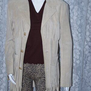 Fringed Leather Coat (Genuine Buckskin)